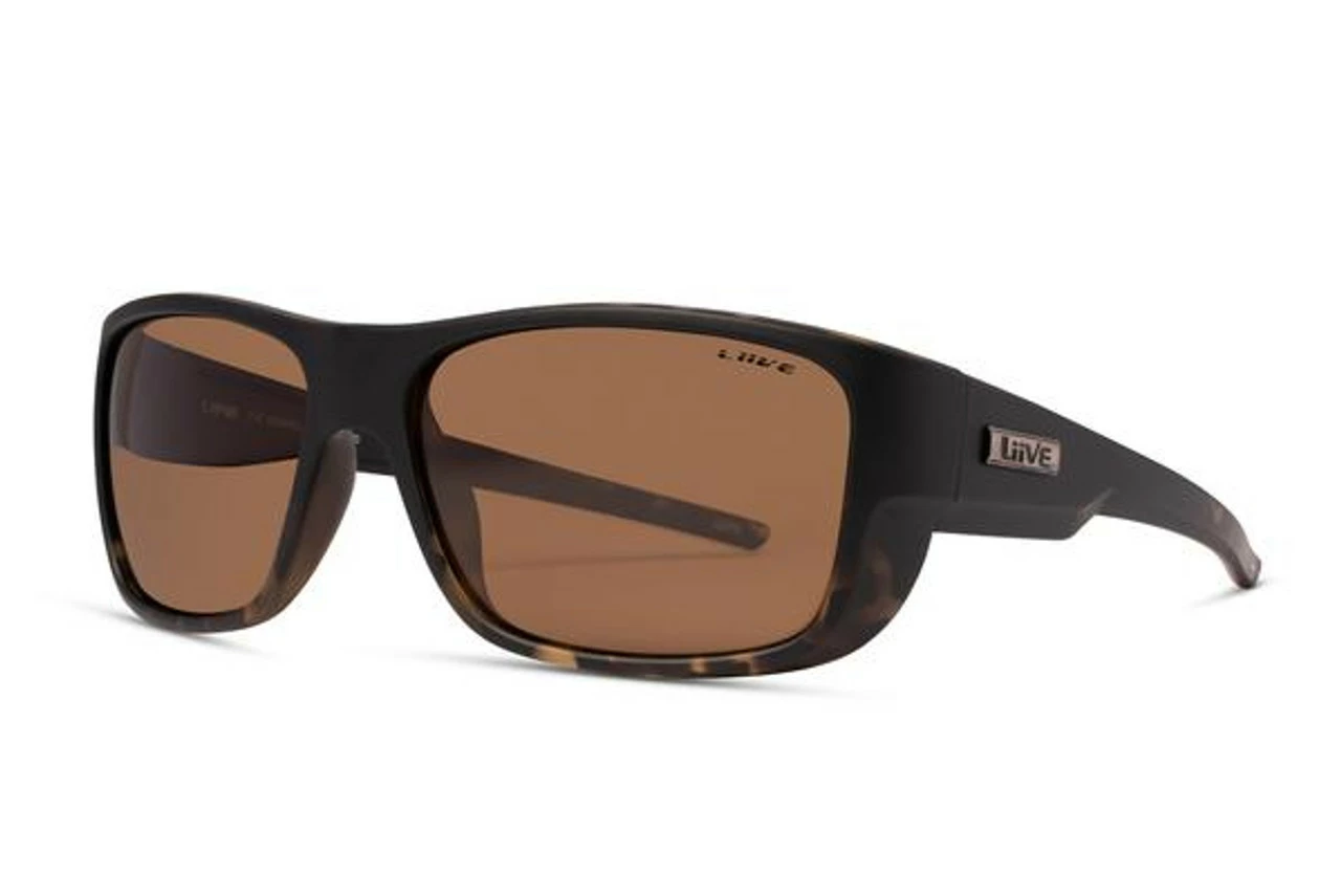 Liive Vision The Admiral Polar Matt Black Tort Fade Sunglasses