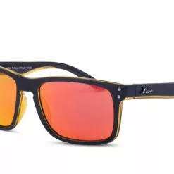 Liive Vision Cheap Thrill Mirror Matt Black Orange Sunglasses