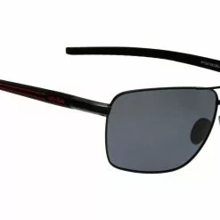 Ugly Fish Triacetate(TAC) Polarised Sunglasses PT24166 Matt Black Aluminium Frame Smoke Lens