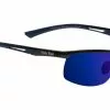 Ugly Fish Triacetate(TAC) Polarised Sunglasses PT24388 Shiny Black Aluminium Frame Blue Revo Lens