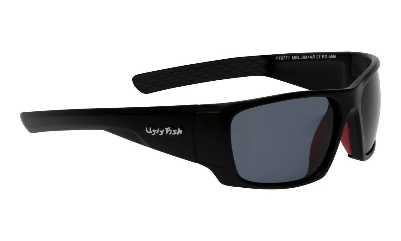 Ugly Fish Triacetata(TAC) Polarised Sunglasses PT6771 Black TR90 Frame Smoke Lens - Image 2