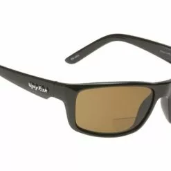 Ugly Fish Polarised Bifocal 2.50 Sunglasses Xenon PN3252 Black Frame Brown Lens